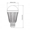 E27 12W 24x2835SMD 900LM 6000-6500K Cool White Light LED Ball Bulb (85-256V)